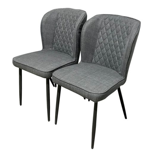 Krzesło jadalniane Leo, 2 szt., szare