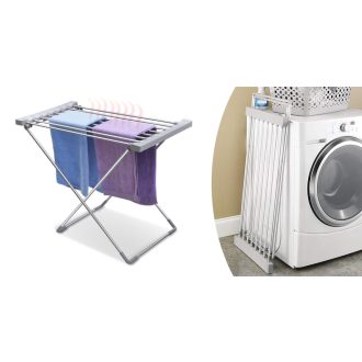 Elektryczna suszarka do ubrań 120 W, 8 prętów do suszenia