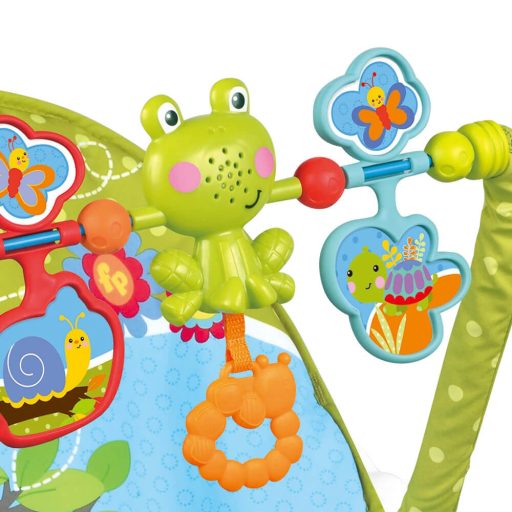 Wibrujący, grający leżaczek do 18 kg, niebieski