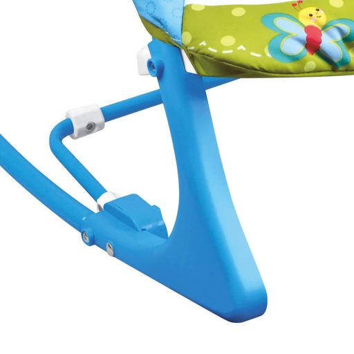 Wibrujący, grający leżaczek do 18 kg, niebieski