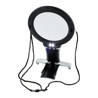 Lupa do zawieszenia na szyi z 2 LED, zimna biała