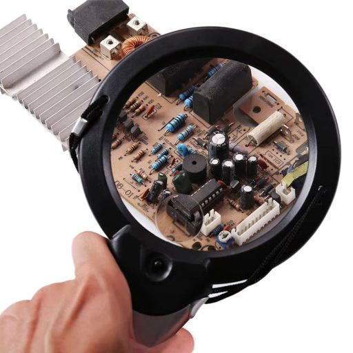 Lupa do zawieszenia na szyi z 2 LED, zimna biała