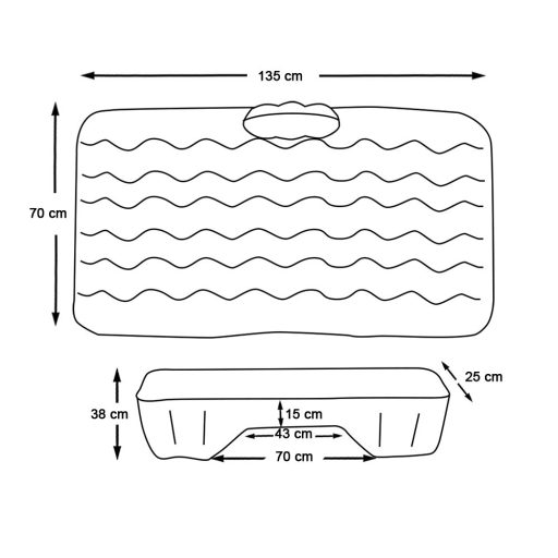 Materac do auta z pompką na zapalniczkę