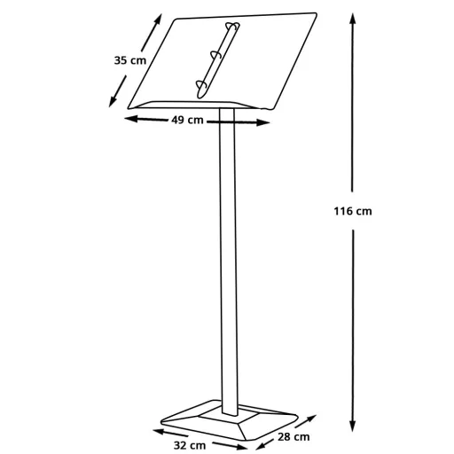 Stojak na menu z klipsem