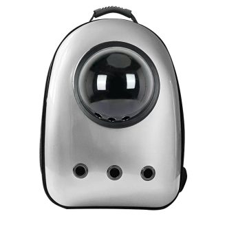 Plecak do noszenia zwierząt, srebrny