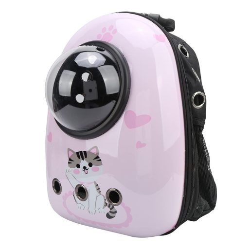 Plecak do noszenia zwierząt, różowy z kotkiem
