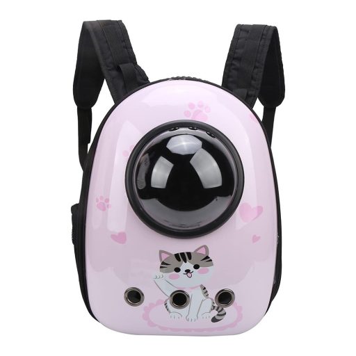 Plecak do noszenia zwierząt, różowy z kotkiem