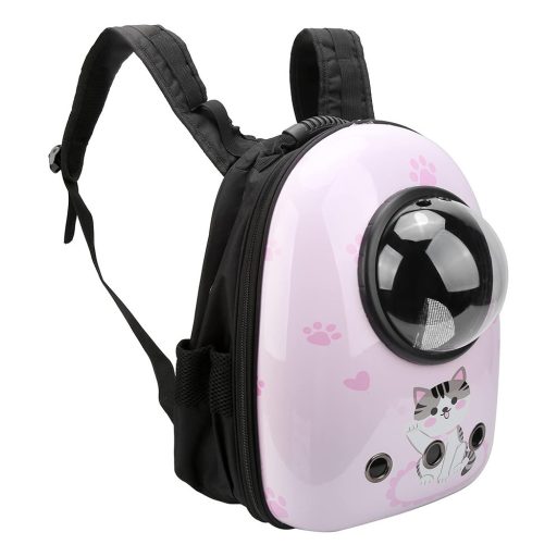 Plecak do noszenia zwierząt, różowy z kotkiem