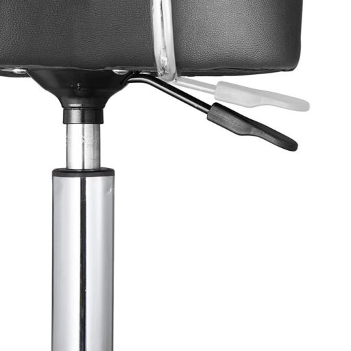 Fotel kosmetyczny z oparciem, czarny