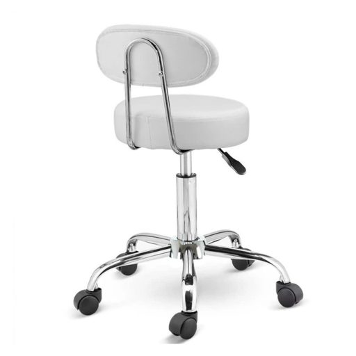 Fotel kosmetyczny z oparciem, biały
