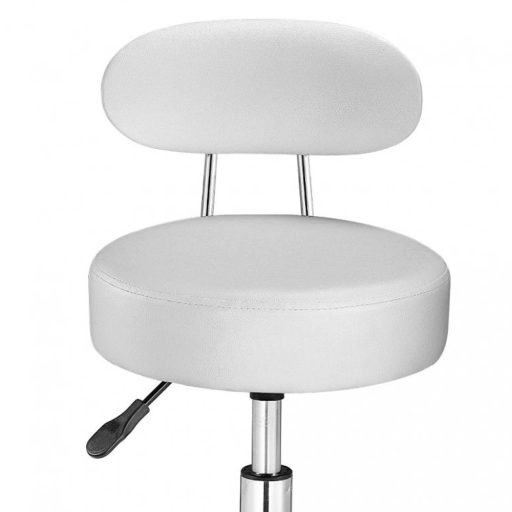 Fotel kosmetyczny z oparciem, biały