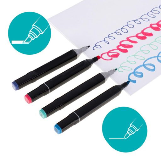 Zestaw dwustronnych markerów alkoholowych w torbie podręcznej