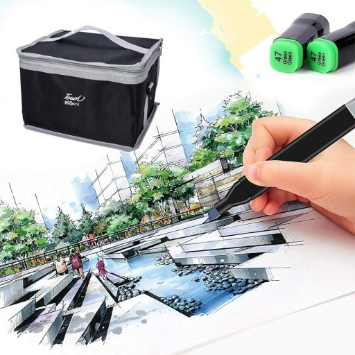 Zestaw dwustronnych markerów alkoholowych w torbie podręcznej