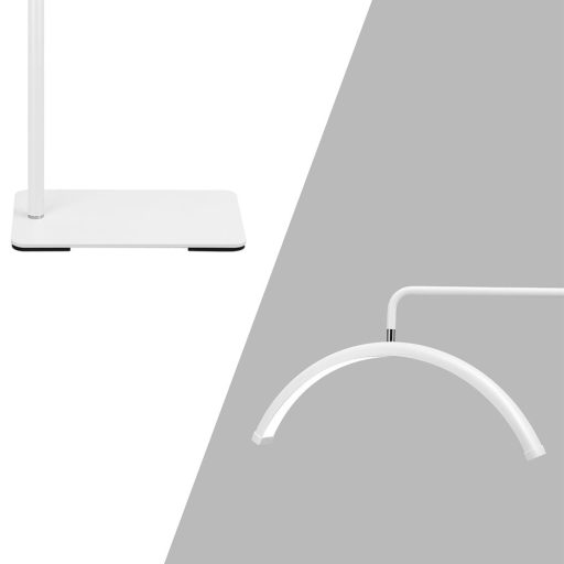 Moon – Kosmetyczna lampa stojąca w kształcie półksiężyca, biała