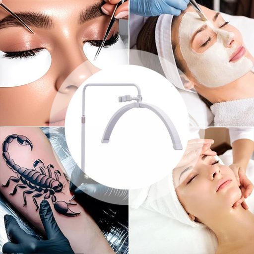 Moon – Kosmetyczna lampa stojąca w kształcie półksiężyca, biała