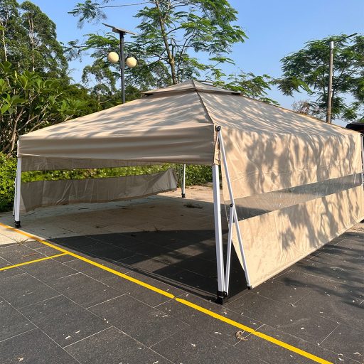 Pawilon z cieniowaniem, z tylną ścianką do połowy, beżowy