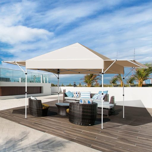 Pawilon z cieniowaniem, z tylną ścianką do połowy, beżowy