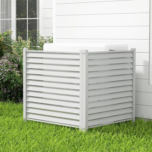 Panel ogrodzeniowy do wbijania w ziemię, 122x122 cm, 2 szt., biały