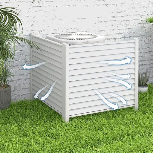 Panel ogrodzeniowy do wbijania w ziemię, 122x122 cm, 2 szt., biały