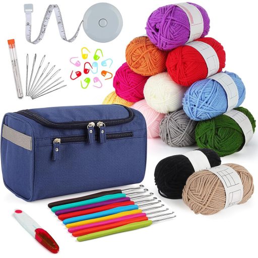 Zestaw do szydełkowania w wiszącej torbie