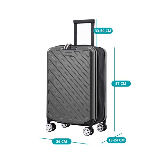 Składana walizka, ciemnoszara