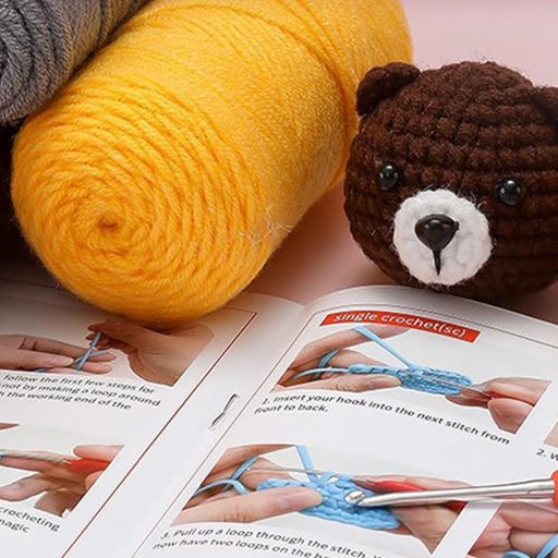 Set de croșetat animale 4 piese