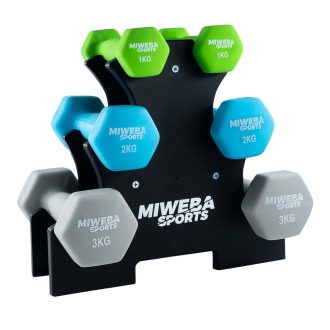 Zestaw hantli 6-częściowy z stojakiem