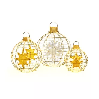 Zestaw świątecznych lamp globowych 732LED, 3 szt.