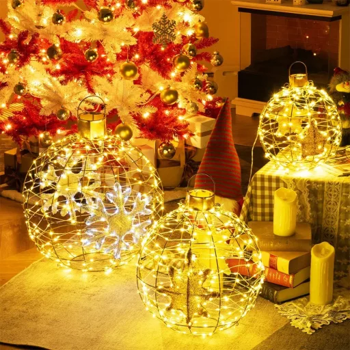 Zestaw świątecznych lamp globowych 732LED, 3 szt.
