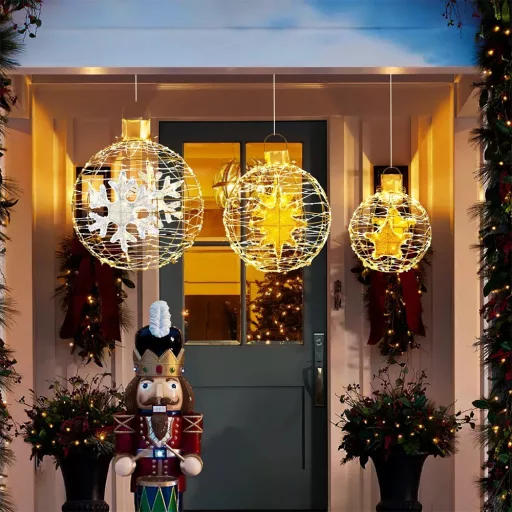 Zestaw świątecznych lamp globowych 732LED, 3 szt.
