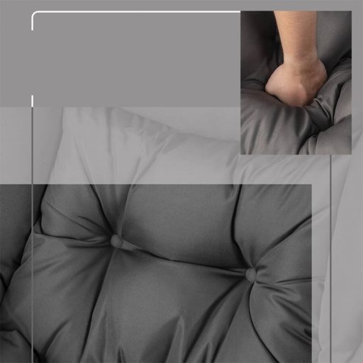 Fotel relaksacyjny z podnóżkiem, ciemnoszary