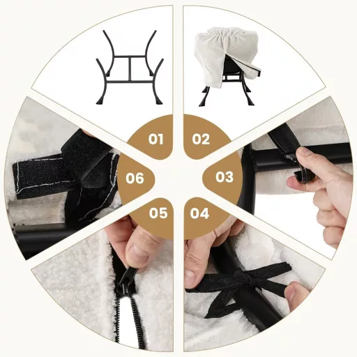 Fotel relaksacyjny z podnóżkiem, biały