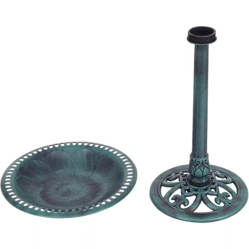 Kąpielisko dla ptaków z plastiku, zielone