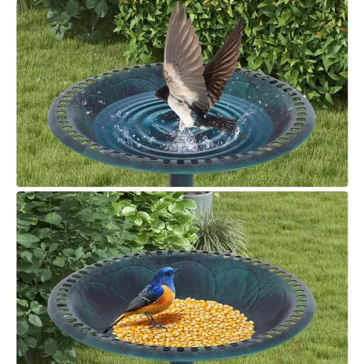 Kąpielisko dla ptaków z plastiku, zielone