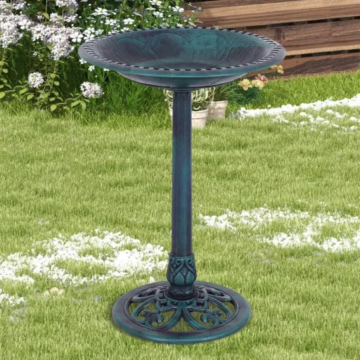 Kąpielisko dla ptaków z plastiku, zielone