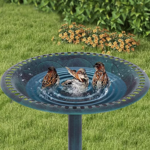 Kąpielisko dla ptaków z plastiku, zielone