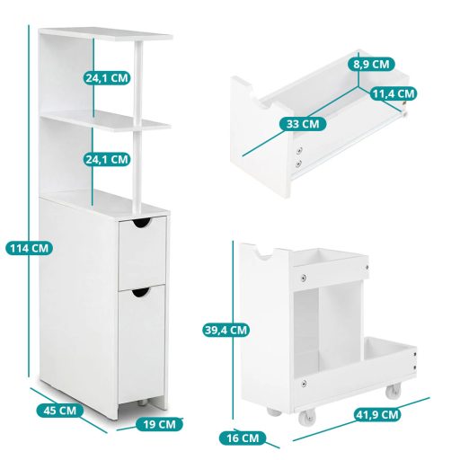 Wolnostojąca szafka łazienkowa z miejscem do przechowywania