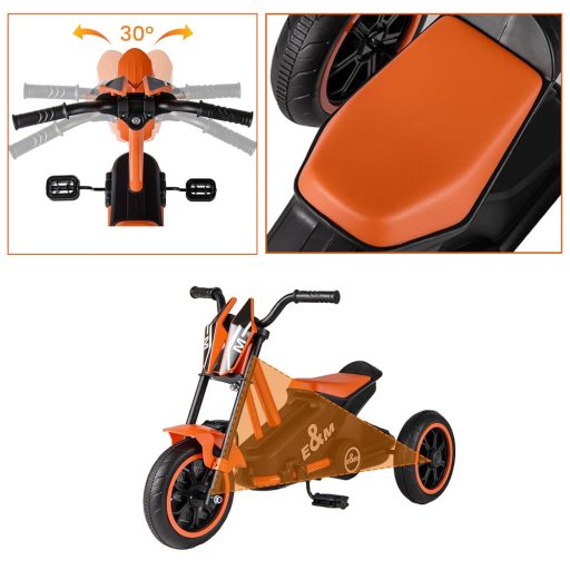 Dziecięcy trójkołowy rowerek trójkołowy, pomarańczowy