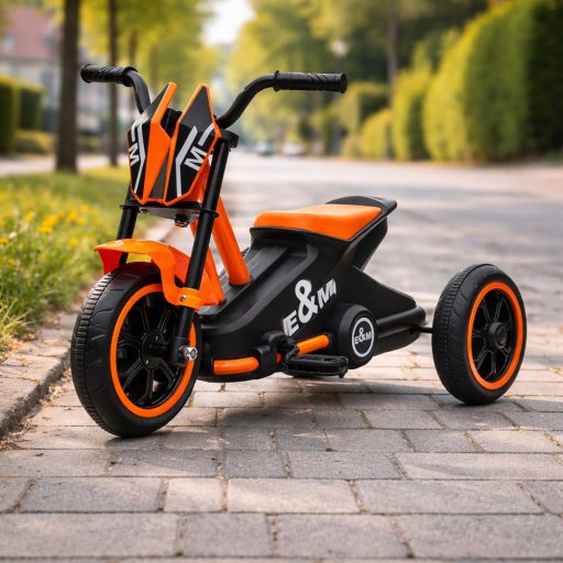 Dziecięcy trójkołowy rowerek trójkołowy, pomarańczowy