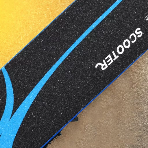 Składana hulajnoga aluminiowa z kołami LED niebieska