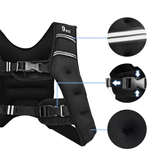 Kamizelka obciążeniowa z siatkową kieszenią 9 kg