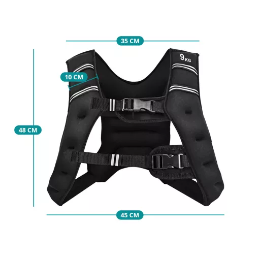 Kamizelka obciążeniowa z siatkową kieszenią 9 kg