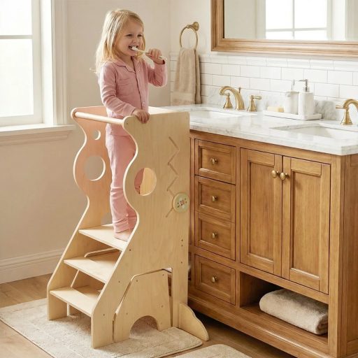 Drewniany podest dla dzieci