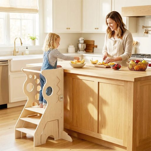 Drewniany podest dla dzieci