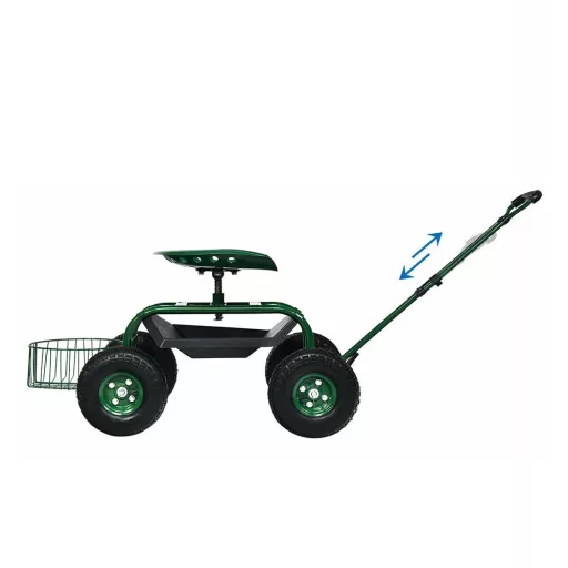 Wózek ogrodowy z siedziskiem