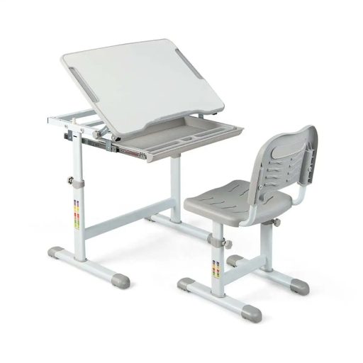 Dziecięce biurko z krzesłem z regulacją wysokości