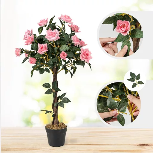 Sztuczne drzewo różane, 93 cm