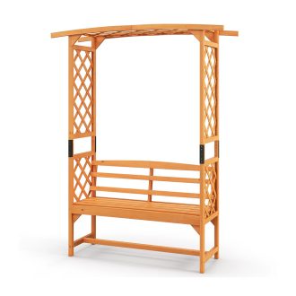 Altana różana z ławką z sosny