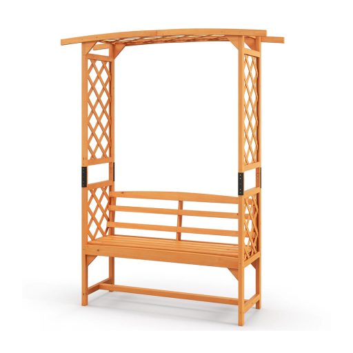 Altana różana z ławką z sosny