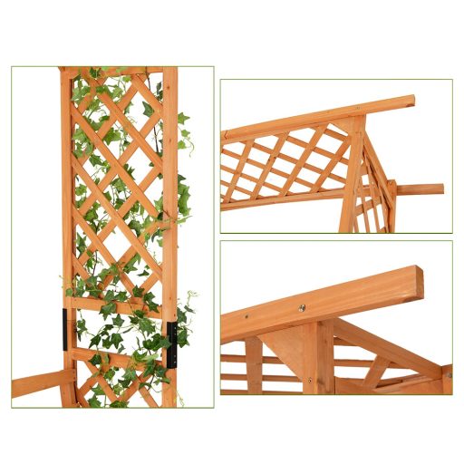 Altana różana z ławką z sosny